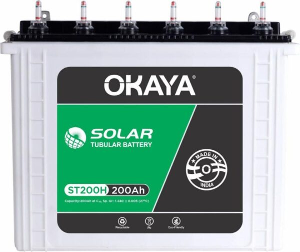 Okaya battery-OKAYA ST200H 12V-okaya solar batteries-solar tubular battery